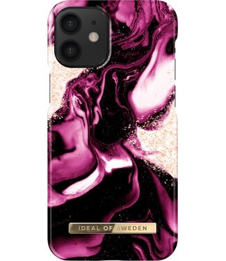 iDeal of Sweden iDeal of Sweden iPhone 13 Mini Backcover hoesje - Fashion Case - Golden Ruby Marble