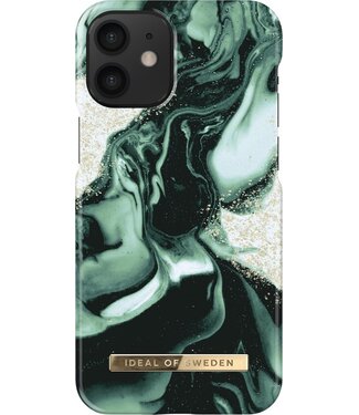 iDeal of Sweden iDeal of Sweden iPhone 13 Mini Backcover hoesje - Fashion Case - Golden Olive Marble