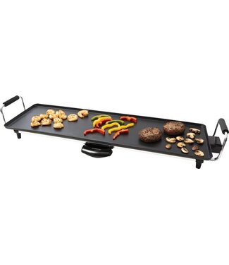 Inventum Inventum TP700 - Teppanyaki grill - Tafelgrill - Glad grilloppervlak 70 x 23 cm - Anti aanbaklaag - 1800 watt - Bakplaat - Zwart/RVS