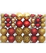 vidaXL vidaXL-Kerstballen-100-st-3/4/6-cm-goudkleurig-en-wijnrood