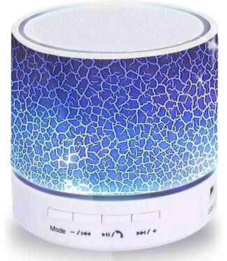 Music mini speaker Led Mini Draagbare Speaker USB/TF Card Bluetooth Kleur Blauw