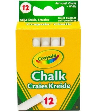 Crayola Crayola - Hobbypakket - 12 Stuks Wit Bordkrijt - Anti-Stof Formule