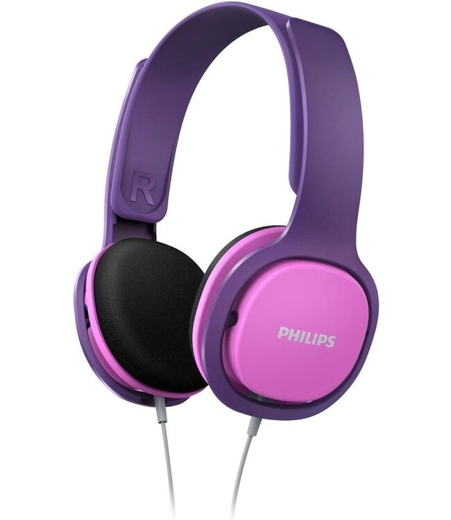 Philips SHK2000 - Kids Koptelefoon - On-Ear Volumebegrenzing - Roze/Paars - Ergonomische hoofdband