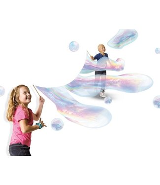 SES SES - Mega bubbles XXL - bellenblaas - met handige tool, paperclips en sterk zeepsop voor de leukste grote bellen