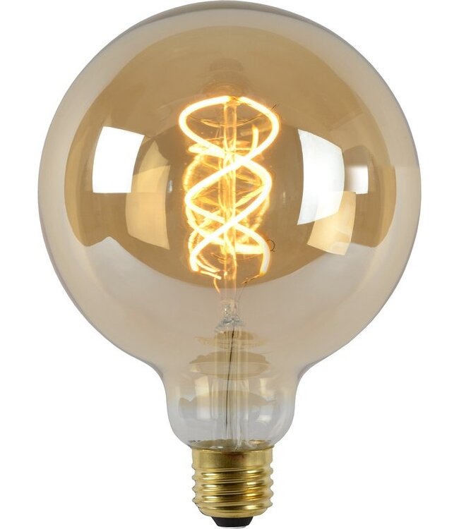 Lucide G125 - Filament lamp - Ø 12,5 cm - LED - E27 - 1x4,9W 2200K - Amber