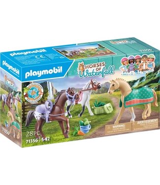 Playmobil PLAYMOBIL Horses of Waterfall 3 paarden met accessoires - 71356