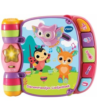 VTech VTech Baby Dierenvriendjes Liedjesboek - Interactief Speelgoed - Babyboekje - Kinderboeken - Roze - Cadeau - 3 tot 36 Maanden