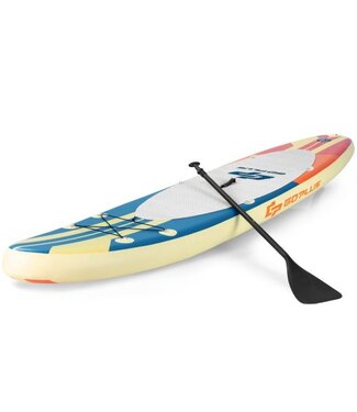 Coast Coast SUP Board met Accessoires - Verstelbaar Pedaal - 9 D-Ringen - Rugzak - Handpomp - Stand-Up Paddleboard voor Tieners en Volwassenen - Oranje