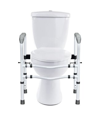 Coast Coast Opstahulp Toilet - in Hoogte Verstelbaar - WC-Steunhulp met Armleuningen - Zonder Boren - Antislip - WC-Handgreep - 48 x 65 x 84 cm