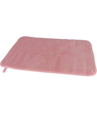 Gerim Sneldrogende badmat met anit slip roze 40 x 60 cm rechthoekig - matten voor de badkamer