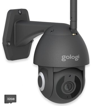 Gologi Gologi Superior Outdoorcamera - Buiten camera met nachtzicht - Beveiligingscamera - Security camera - 3MP - Met wifi en app - Zwart