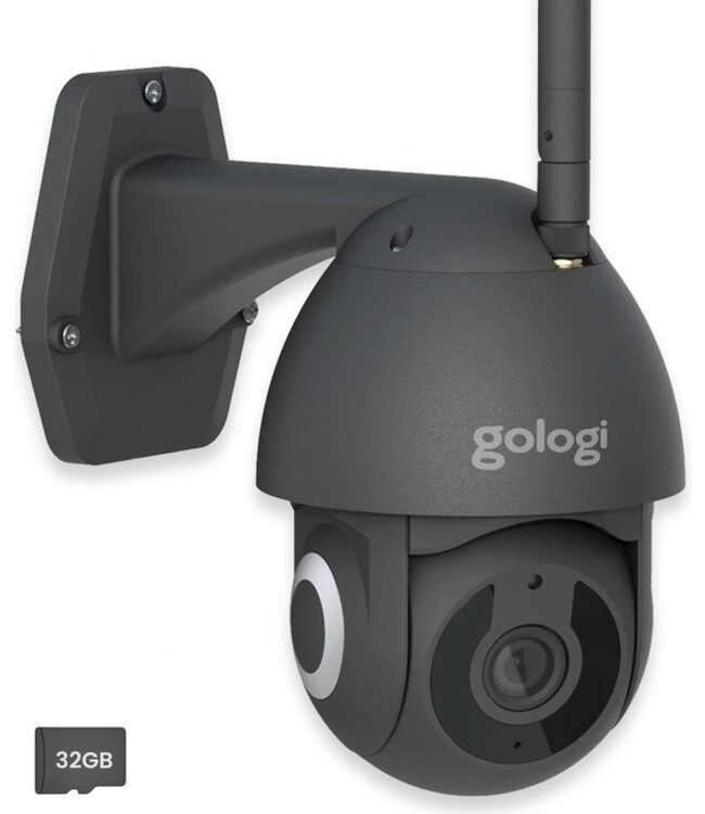 Gologi Superior Beveiligingscamera met Nachtzicht - 3MP - Full HD - Zwart