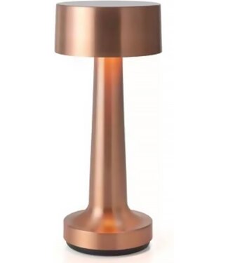 Goliving Goliving Tafellamp Oplaadbaar – Draadloos en dimbaar – Moderne touch lamp – Nachtlamp Slaapkamer – 21 cm – Roségoud