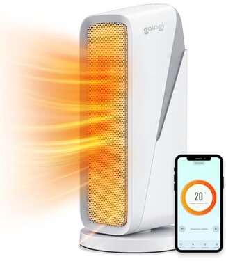 Gologi Gologi ventilatorkachel met thermostaat - Kachel elektrisch - Verwarming - Heater - Werkt met app en touch bediening - 1500W