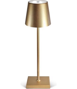 Goliving Goliving Tafellamp Oplaadbaar – Draadloos en dimbaar – Moderne touch lamp – Nachtlamp Slaapkamer – 38 cm – Goud