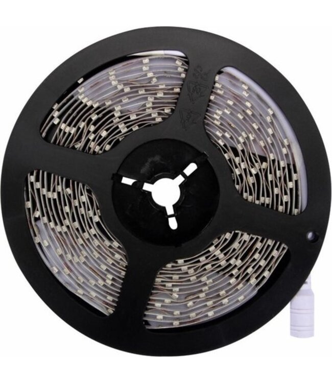 KIT MET FLEXIBELE LED-STRIP EN VOEDING - WARMWIT - 300 LEDS - 5 m - 12Vdc - ZONDER COATING