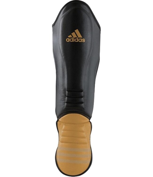 adidas Hybrid Super Pro Scheenbeschermer Zwart/Goud Small