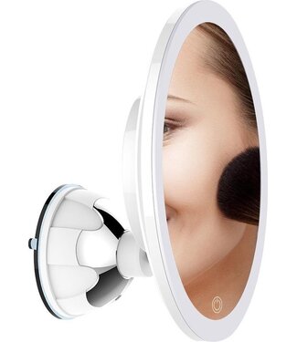 Innovision Innovision Make up spiegel met verlichting en zuignap - 360° verstelbaar - 10x vergroot
