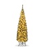 Coast Coast Kunstkerstboom van 150 cm Verlichte Potloodvormige Kerstboom met 296 Takpunten 150 Warmwitte LED-Verlichting en Metalen Standaard