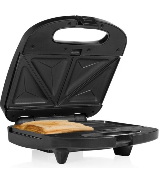 Tristar Tosti-ijzer SA-3070 - 3-in-1 met tosti-, grill- en wafelplaten - Anti-aanbaklaag - 800W - Zwart/RVS