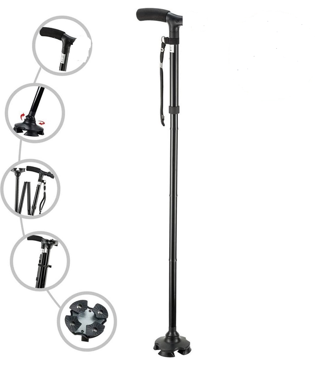 SafeLife Wandelstok  - Opvouwbaar en verstelbaar - 83-97 cm