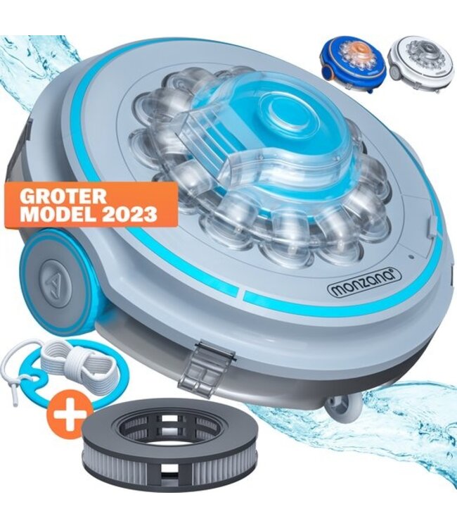 Monzana Zwembadrobot Poolboy600 – Draadloos met Batterij – Grijs