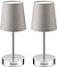 Monzana Monzana Tafellamp 2 Stuks – Incl. Lampenkap/ E14/ 32cm - Taupe