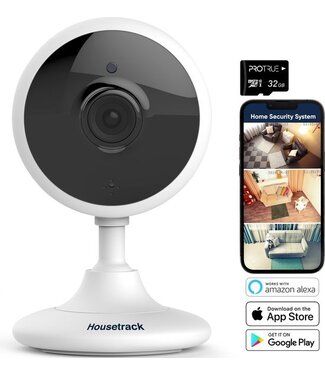 ProTrue Housetrack Beveiligingscamera 1080P - IP Bewakingscamera met App - Wifi Security Camera - Smart Home - Camera Beveiliging Binnen