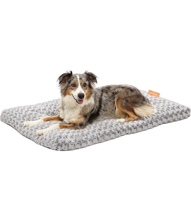 Happysnoots Hondenkussen 90 x 60cm - Hondenbed - Donut Dog Bed - Fluffy - Grijs - Wasbaar