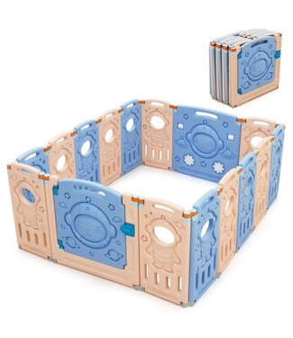 Coast Coast Opvouwbare Babygrondbox - 126 x 155 x 61 cm - Blauw/ Roze