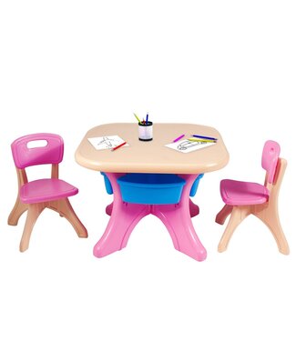 Coast Coast Set 1 Tafel en 2 Stoelen voor Kinderen - Roze