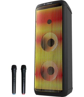 iDance iDance DJX2000 Party Speaker - Inclusief 2 Microfoons en RGB LED verlichting - Karaoke Set - 500Watt