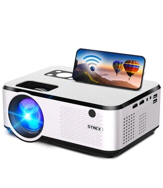 Strex Strex Beamer - Input tot Full HD - 7000 Lumen - Streamen Vanaf Je Telefoon Met WiFi - Mini Beamer