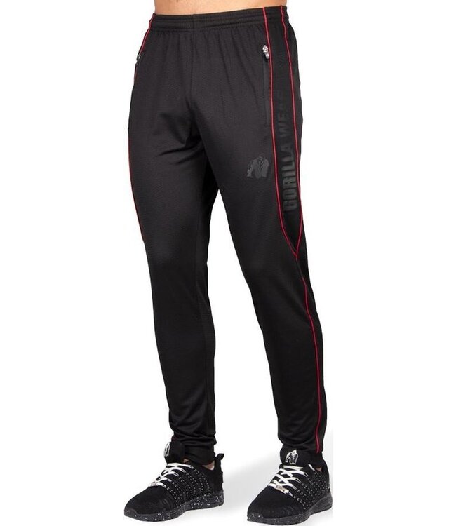 Gorilla Wear Branson Trainingsbroek - Zwart/Rood - Maat M - Heren