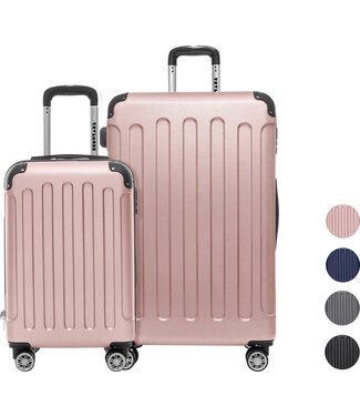 TRVLMORE TRVLMORE Kofferset - 2 Delig - 38L (handbagage) + 110L - Roségoud