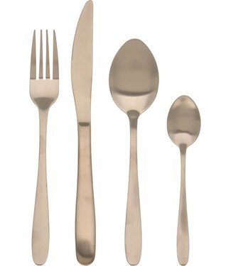 Tableware Collection Tableware Collection Bestekset - 39 delig - Zilver met Gouden Accent - RVS