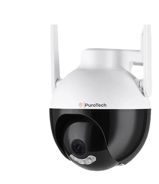PuroTech PuroTech Dome Beveiligingscamera - Wifi Smart Waterproof IP66 - 4MP Extra Scherp Beeld - 360° Draaibaar en kantelbaar - Nachtzicht - Draadloos Internet - Met Recorder