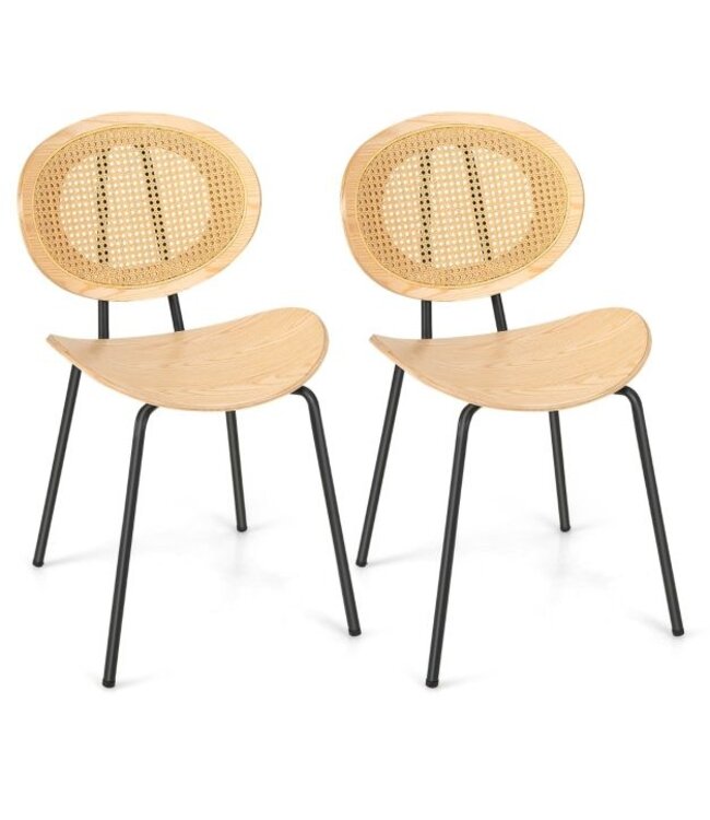 Coast Set van 2 Rotan Eetkamerstoelen -  47 x 47 x 83 cm (L x B x H)