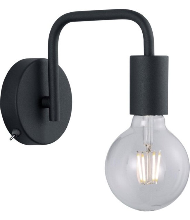 TRIO DIALLO - Wandlamp - Mat zwart - E27 - Binnenverlichting