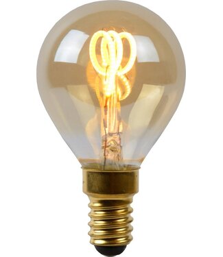 Lucide Lucide P45 - Filament lamp - Ø 4,5 cm - LED Dimb. - E14 - 1x3W 2200K - Amber