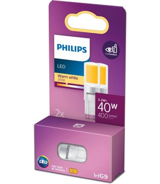 Philips Philips energiezuinige LED Capsule Transparant - 40 W - G9 - warmwit licht - 2 stuks - Bespaar op energiekosten