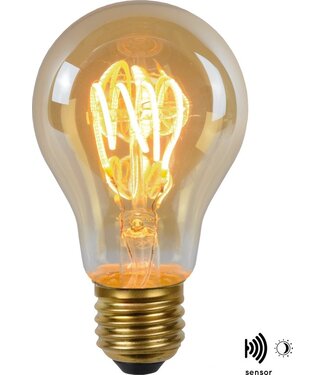 Lucide Lucide A60 TWILIGHT SENSOR - Filament lamp Binnen/Buiten - Ø 6 cm - LED - E27 - 1x4W 2200K - Amber