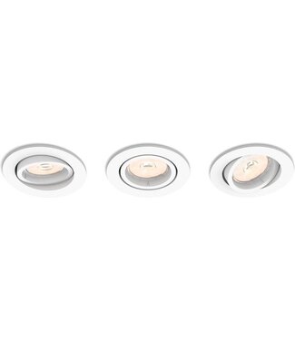 Philips Philips Enneper inbouwspot - 3-lichts - wit - rond