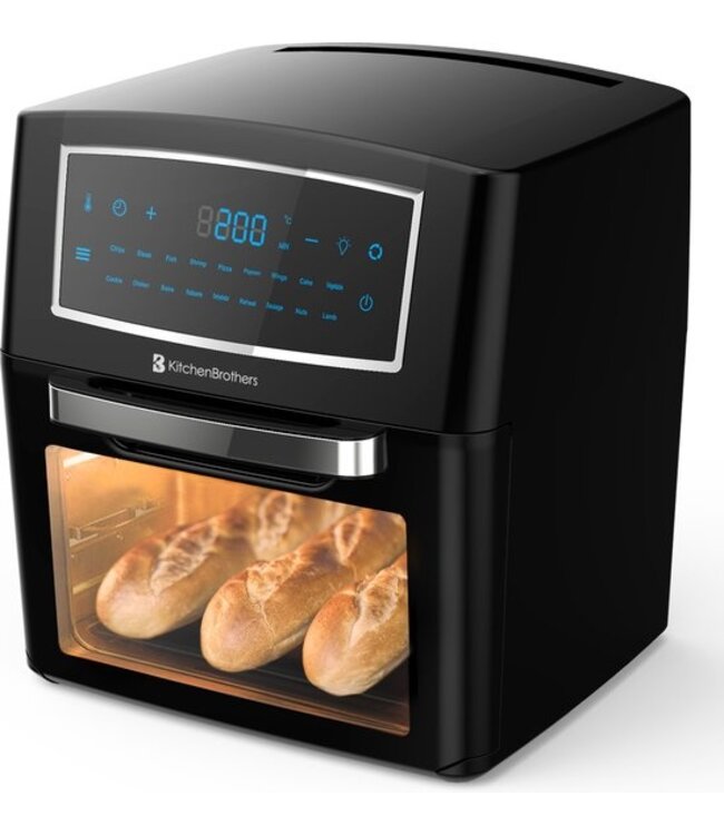 KitchenBrothers Mini Oven - 12L - 1500W - met Kookboek - Zwart