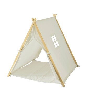 SoBuy SoBuy OSS02-HG Tipi Tent Voor Kinderen 104 x 110 x 100cm - Crème
