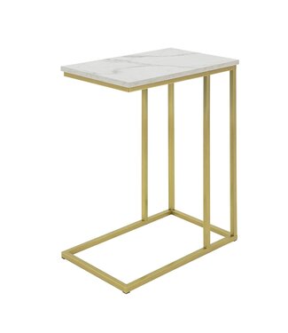 SoBuy SoBuy FBT87-G Industriele Bijzettafel - Gouden Frame - 48x61x30 cm