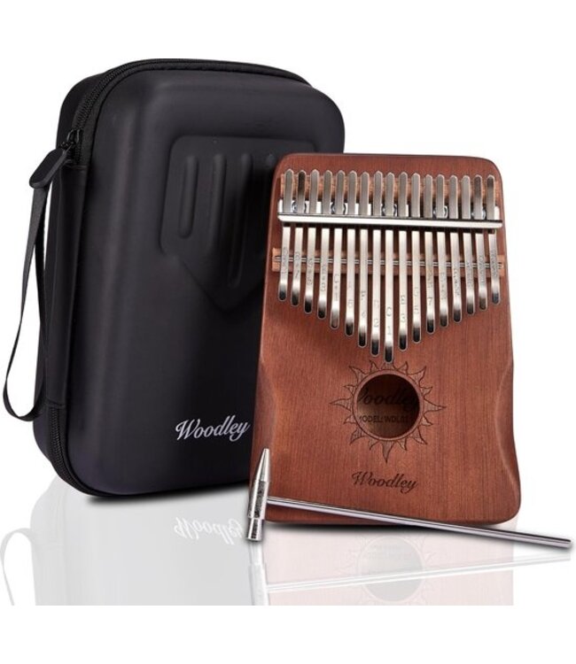 Kalimba set - 17 tonen - Duimpiano - Muziekinstrument - Mahoniehout - Inclusief waterdichte opbergcase