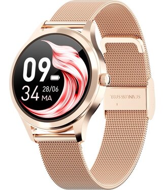 Actyve Actyve Smartwatch Dames - Rosé Goud -  Horloge voor Apple & Android - Full Touchscreen