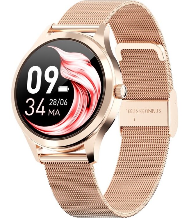 Actyve Smartwatch Dames - Rosé Goud -  Horloge voor Apple & Android - Full Touchscreen