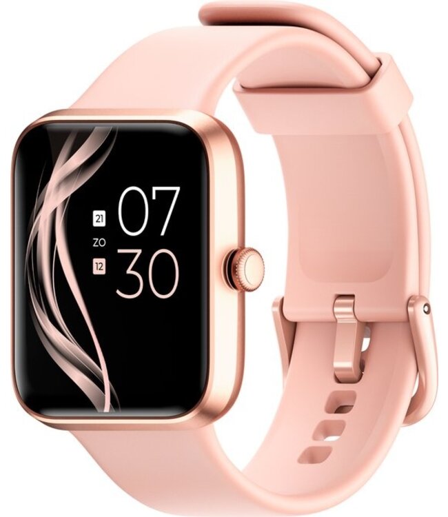 Lunis Smartwatch Dames & Heren Rosé Goud / Roze - Apple & Android - Touchscreen